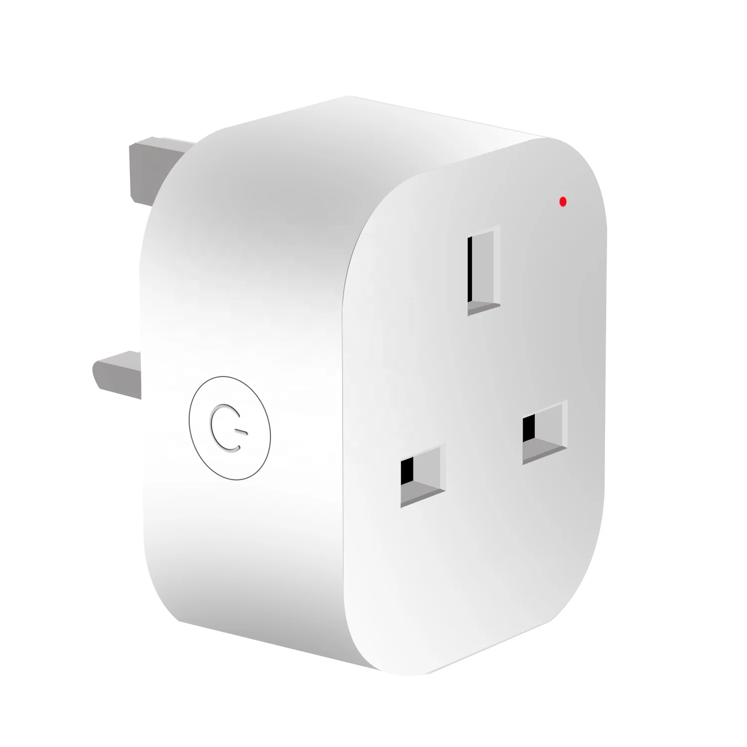 The Tapo P100 is small enough not to block adjacen — The Tapo P100 is small enough not to block adjacent UK sockets - critical for living-room twin-gang plates with two lamps plugged in.