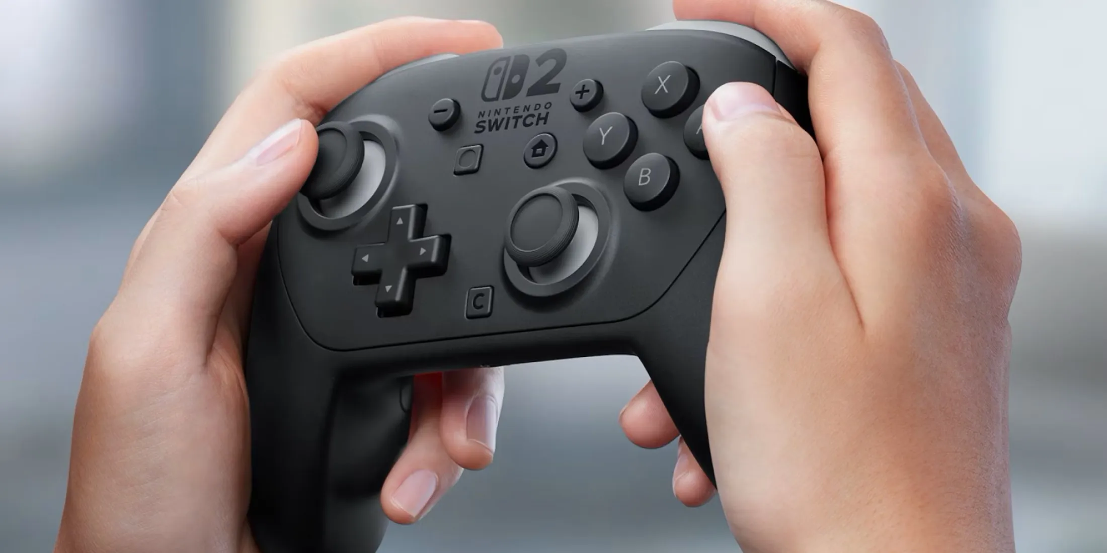 The official Switch 2 Pro Controller alongside the — The official Switch 2 Pro Controller alongside the Joy-Con 2 grip - the Pro is much more comfortable for long sessions.