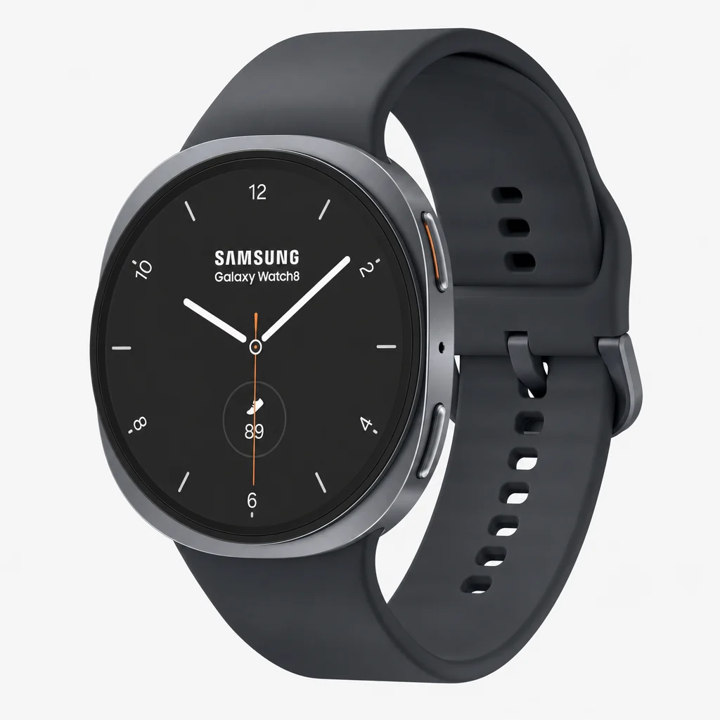 Samsung Galaxy Watch 8 smartwatch with circular AMOLED display